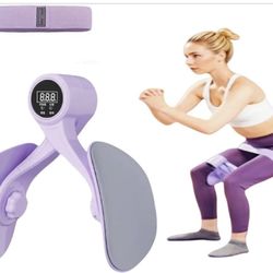 Thigh Master, Pelvic Floor Exercise Devices for Women, Inner Thigh Exerciser with 50LB Resistance Band, Hip Abductor Glutes Workout Equipment for Home