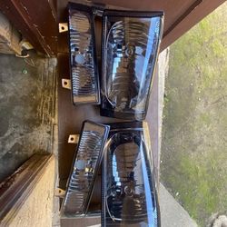 99-04 Ford F-250/ F-350/ F-450/ F-550 Super Duty Black Smoke Amber Headlights