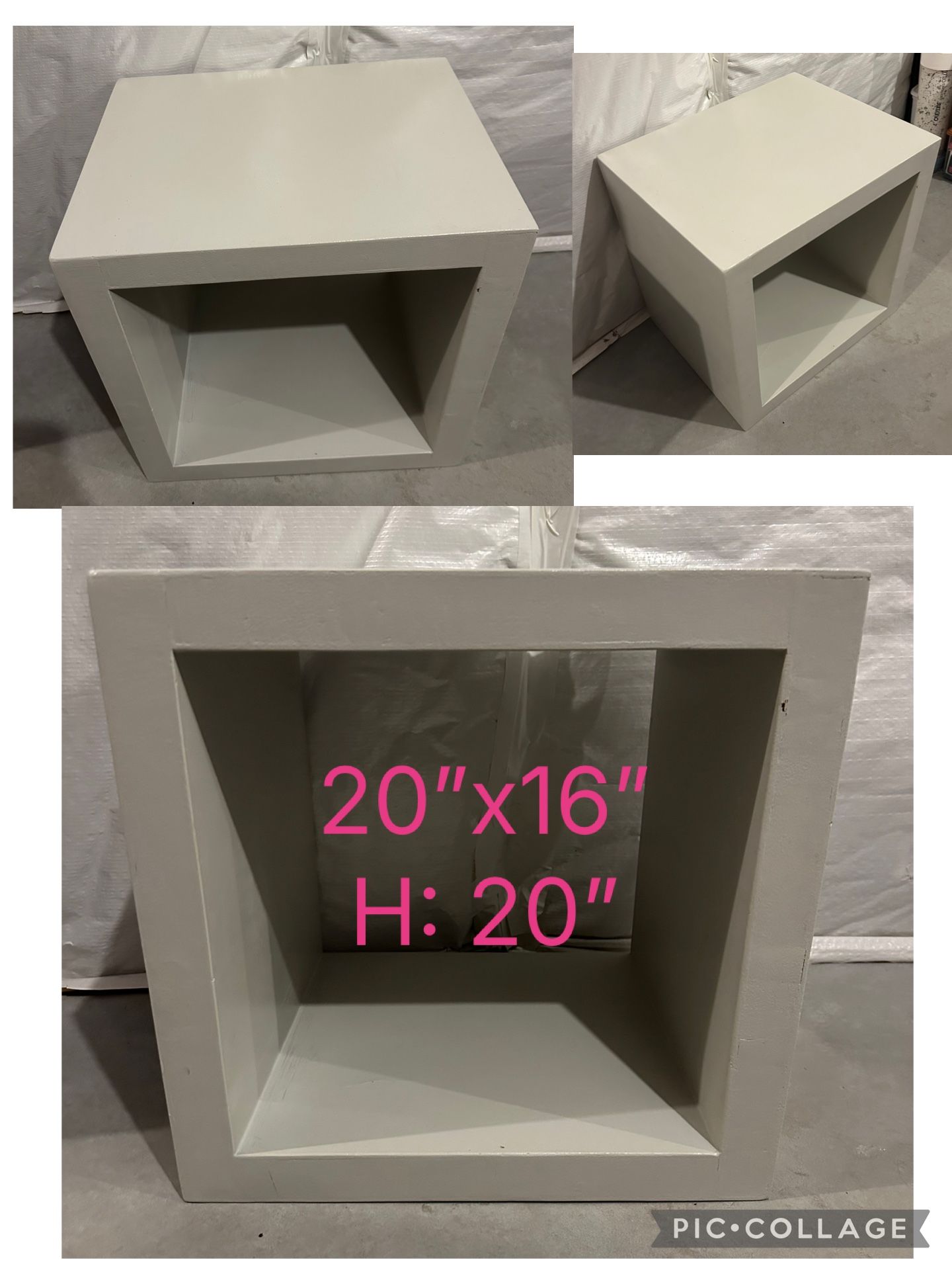 Side Table With Cube Storage