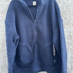 Skechers Navy Sherpa Jacket in size XL New 