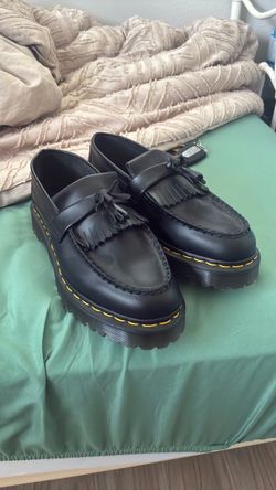 Doc Marten Black Leather Tassel Loafers