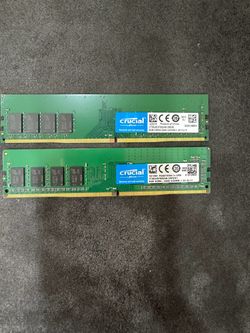 Crucial 16GB (2x8GB) DDR4-2400 UDIMM Desktop RAM CT8G4DFD824A