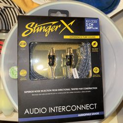 Stinger X Audio Interconnect (XI1220, 2 Channel, 20ft/6.1m, Audiophile Grade)