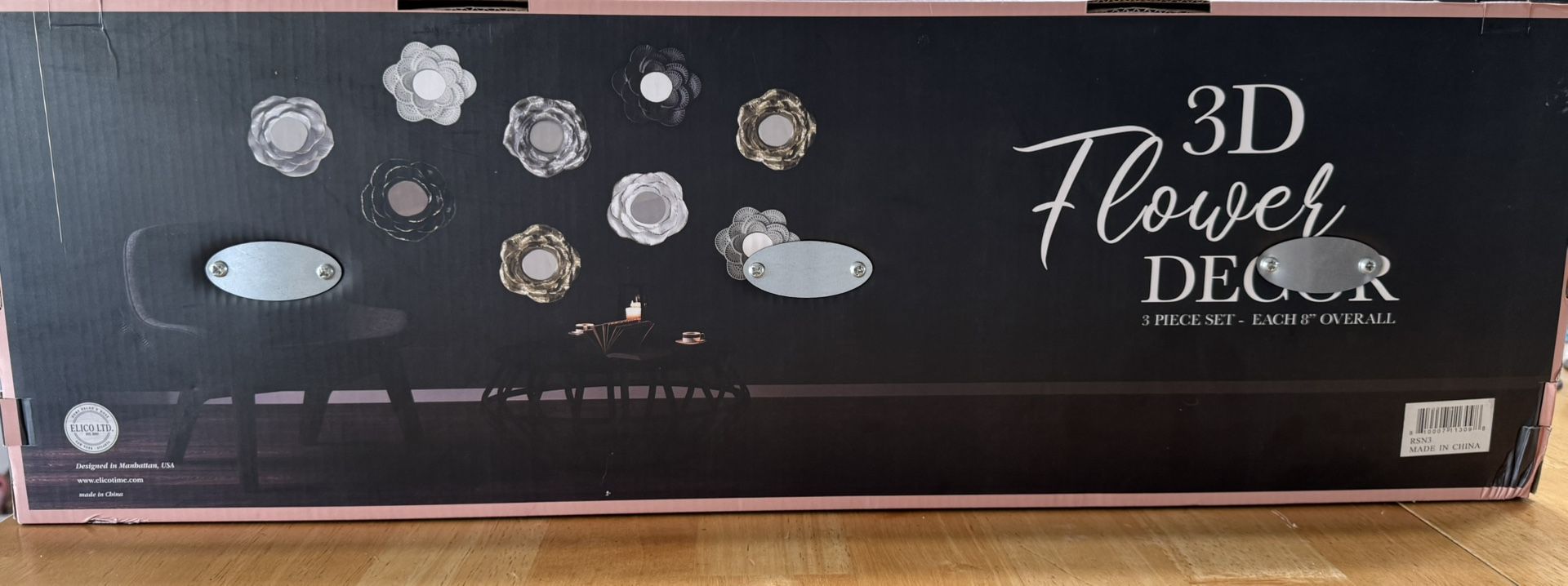 3-D Flower Mirrors Wall Decor