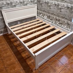 White Queen Bed Frame - No Mattress 