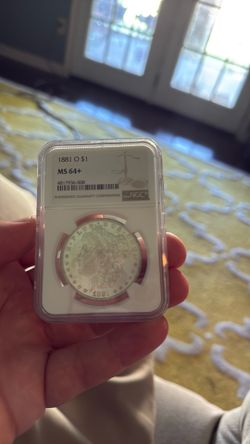 1881 O Morgan silver dollar ms64+