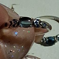 PANDORA DISNEY AUTHENTIC ALLADINS PRINCESS JASMINES BLUE CRYSTAL RINGS STERLING SILVER SIZES 678 AVAILABLE