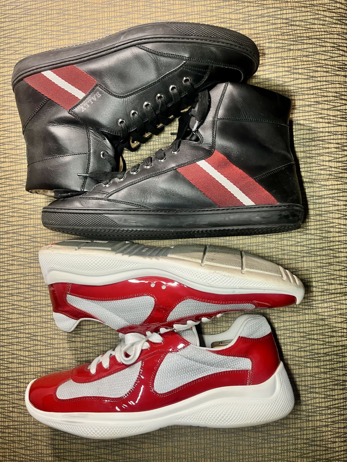  Designer Duo — Bally + Prada — Size 11.5 — $499 Firm