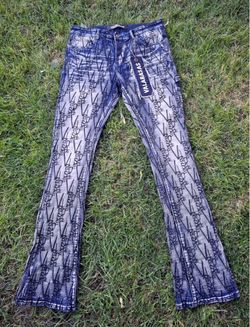 Valabasas Flare Jeans with Monogram Print