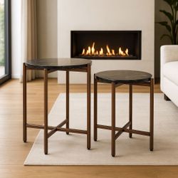 Gema Bronze Coffee Table Set (2-Piece)
