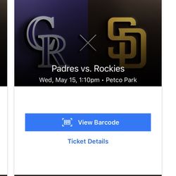 Padres tickets 5/15