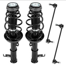 Front Spring Strut & Sway Bar Links for Buick Verano 2.4L L4 2012 2013 2014 2015 2016 2017, Coil Struts Shock Absorber Replace for 172664, 172663, K75
