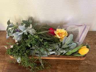 Basket with greenery