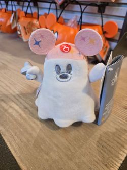 Disney Parks 2026 Halloween Pastel Cutie Mickey Ghost Shoulder Plush NEW