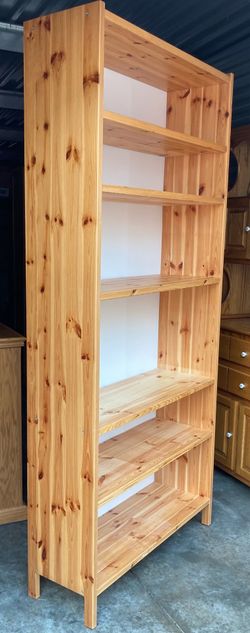 7 Tier Knotty Pine Bookcase / Bookshelf / Storage Display Shelves