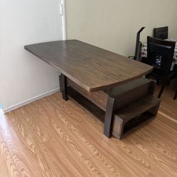 Lift Top Coffee Table, Brown wood
