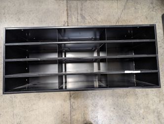 Black Metal Multi-Compartment Storage Sorter