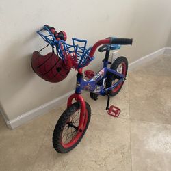 Kids Bicycle 16” - Spider-Man- LIKE NEW 