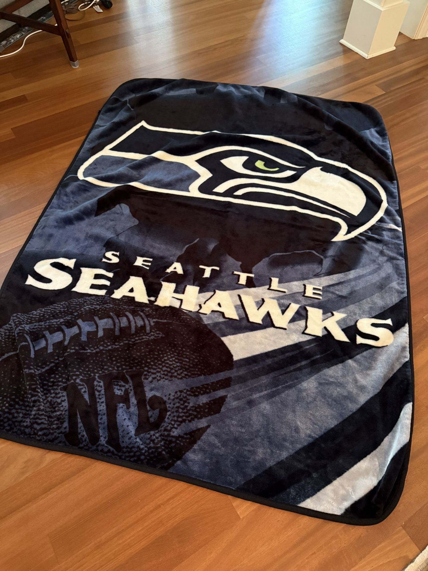 Seattle Seahawks NFL Football Cozy Blanket 58x78 Blue