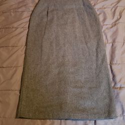 Grey Wool A Line Skirt Size 3