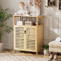 Bamboo Storage Cabinet - Armario de almacenamiento de bambú
