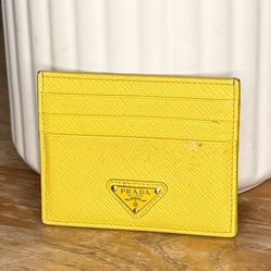 Prada Yellow Card Holder 