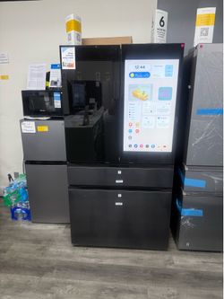 😍 SAMSUNG BESPOKE AI FAMILY HUB FOUR DOOR REFRIGERATOR IN MATTE BLACK 😍