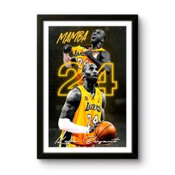 11x14 Framed Kobe Bryant Championship Poster– MAMBA