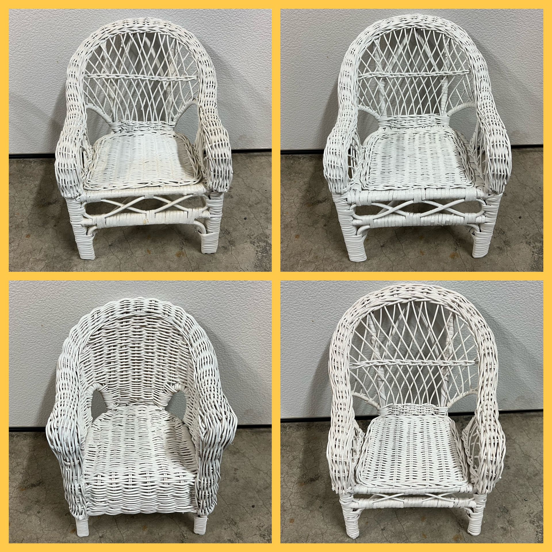 🪑Doll Sized Wicker Chairs