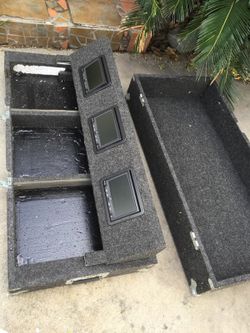 Dj coffin for video mix fits cdjs and 12" mixer with tv monitors