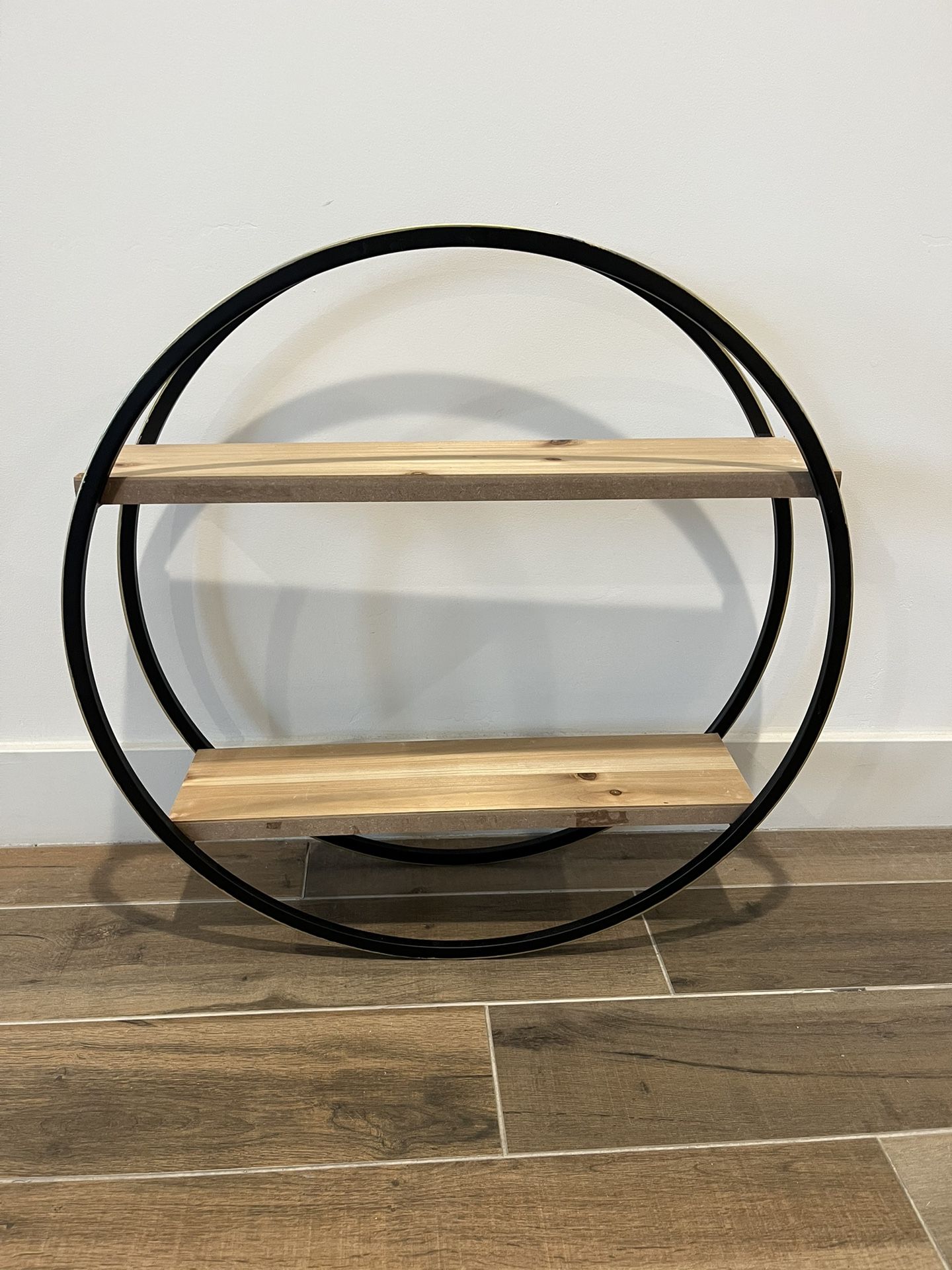 Shelf Rack - Wall Hanging Shelves With Circular Metal Frame