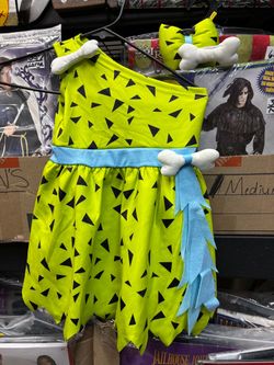 New, Girls Pebbles Flintstone Costume size 18-24 mos