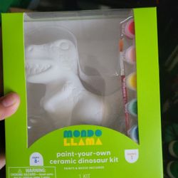 Mondo Llama Paint-Your-Own Ceramic Dinosaur Craft Kit