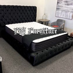 NEW QUEEN BED FRAME WITH MATTRESS 