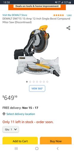 Dewalt Miter Saw 12" DW715