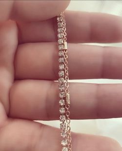 Diamond anklet bracelet