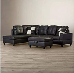 Sectional and ottoman