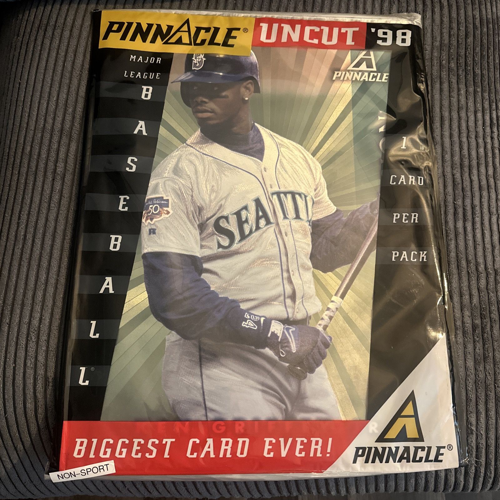 Griffey Jr 1998 Pinnacle Uncut Jumbo Approx 16” X 20” Factory Sealed! New!