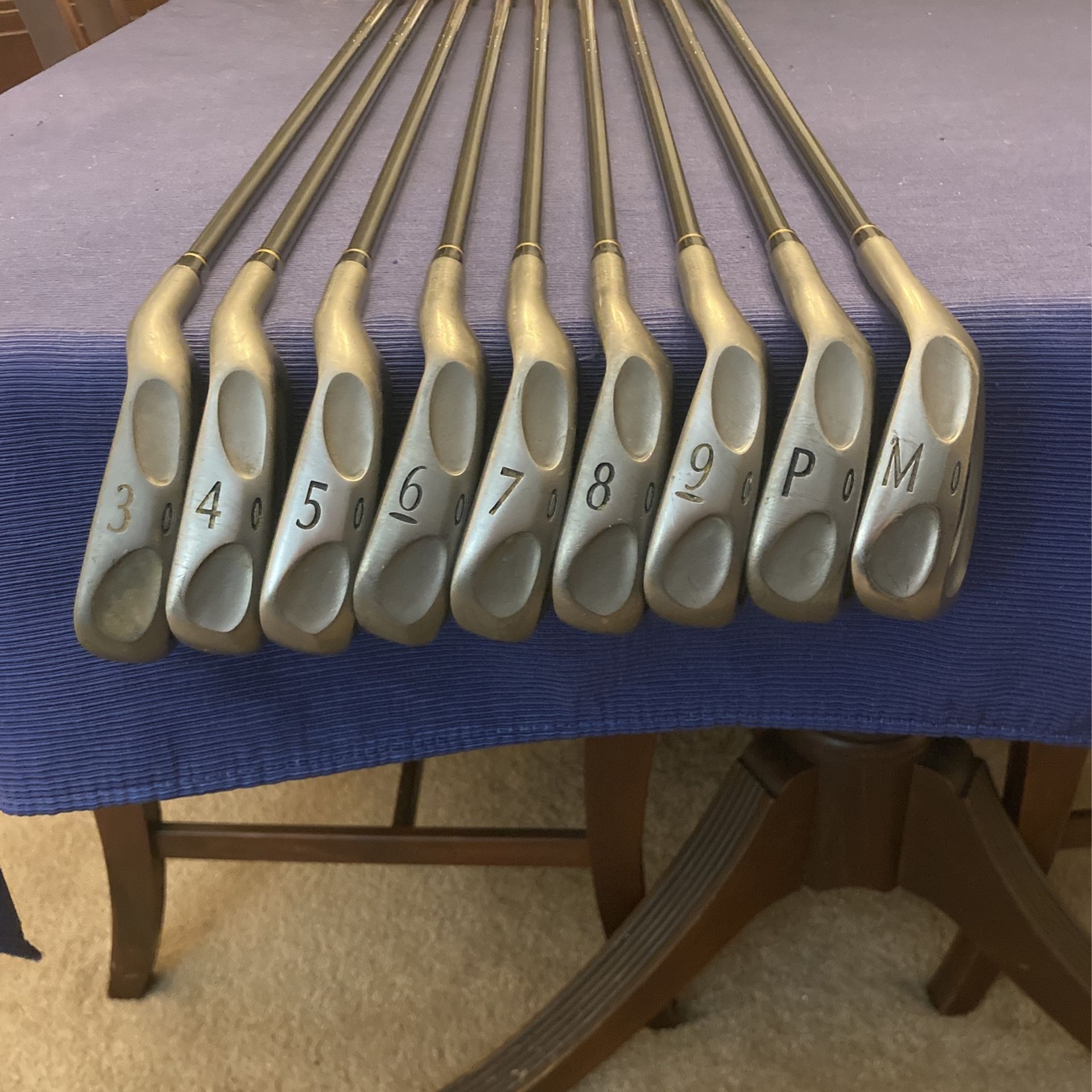 Golf Clubs Tommy Armour Ti 100 Pure Titanium Irons Graphite Regular Shafts