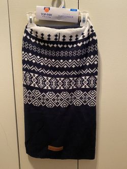 Eddie Bauer Dog Sweater (Navy/White)