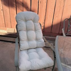 2 Sets Of Patio Cushions For High Back Chairs 