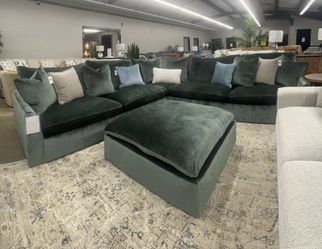 Green Color Cloud Sectional Couch Set Fast Delivery Military Discount Color Options Only $39 Down Payment 👉 PLEASE ASK FOR JON GREEN WHEN YOU ARRIVE!