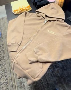 EXCLUSIVE Ariana Grande Brown Zip Up Hoodie Size S