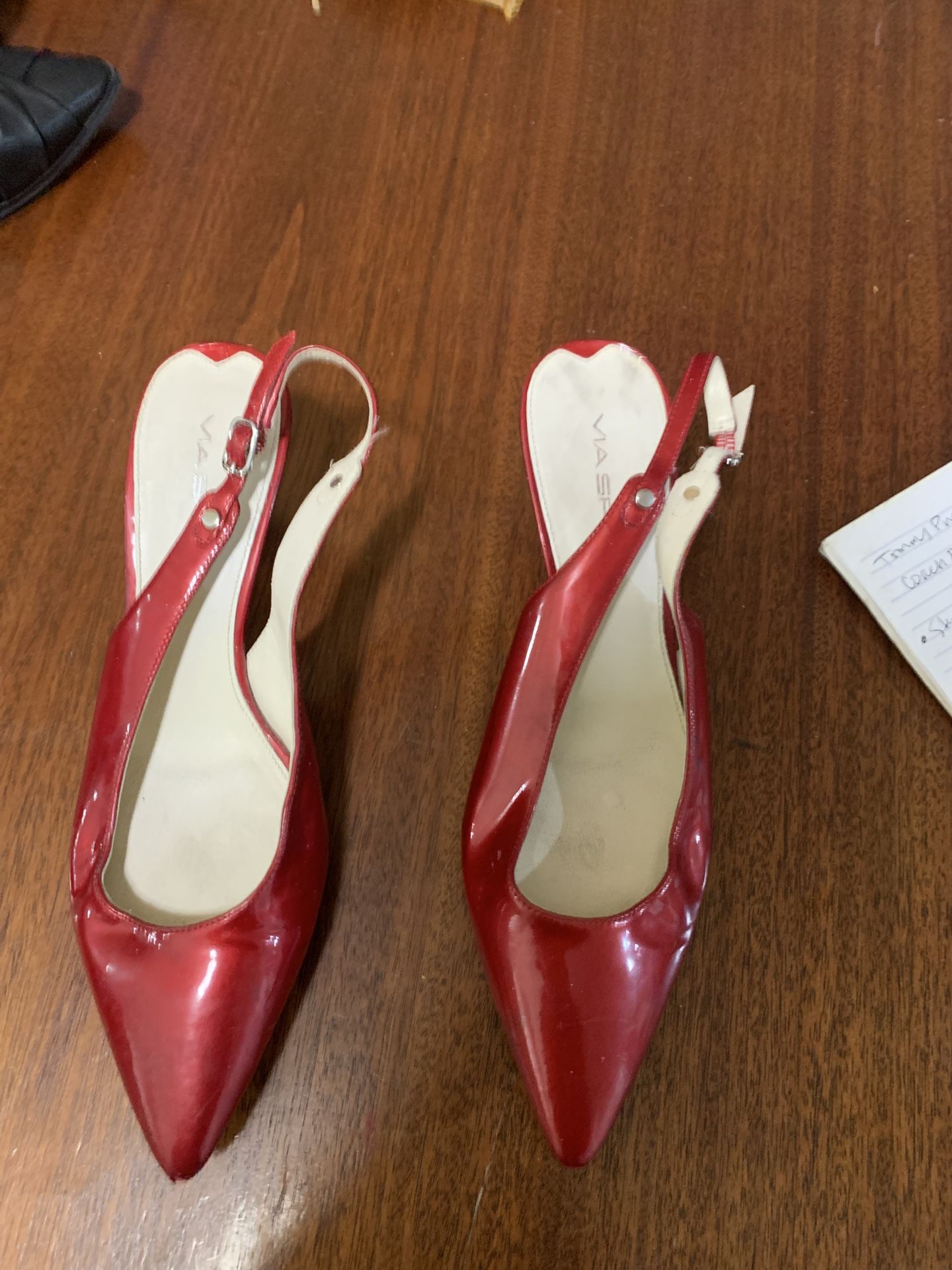 Red Via Spiga Red Kitten Heels