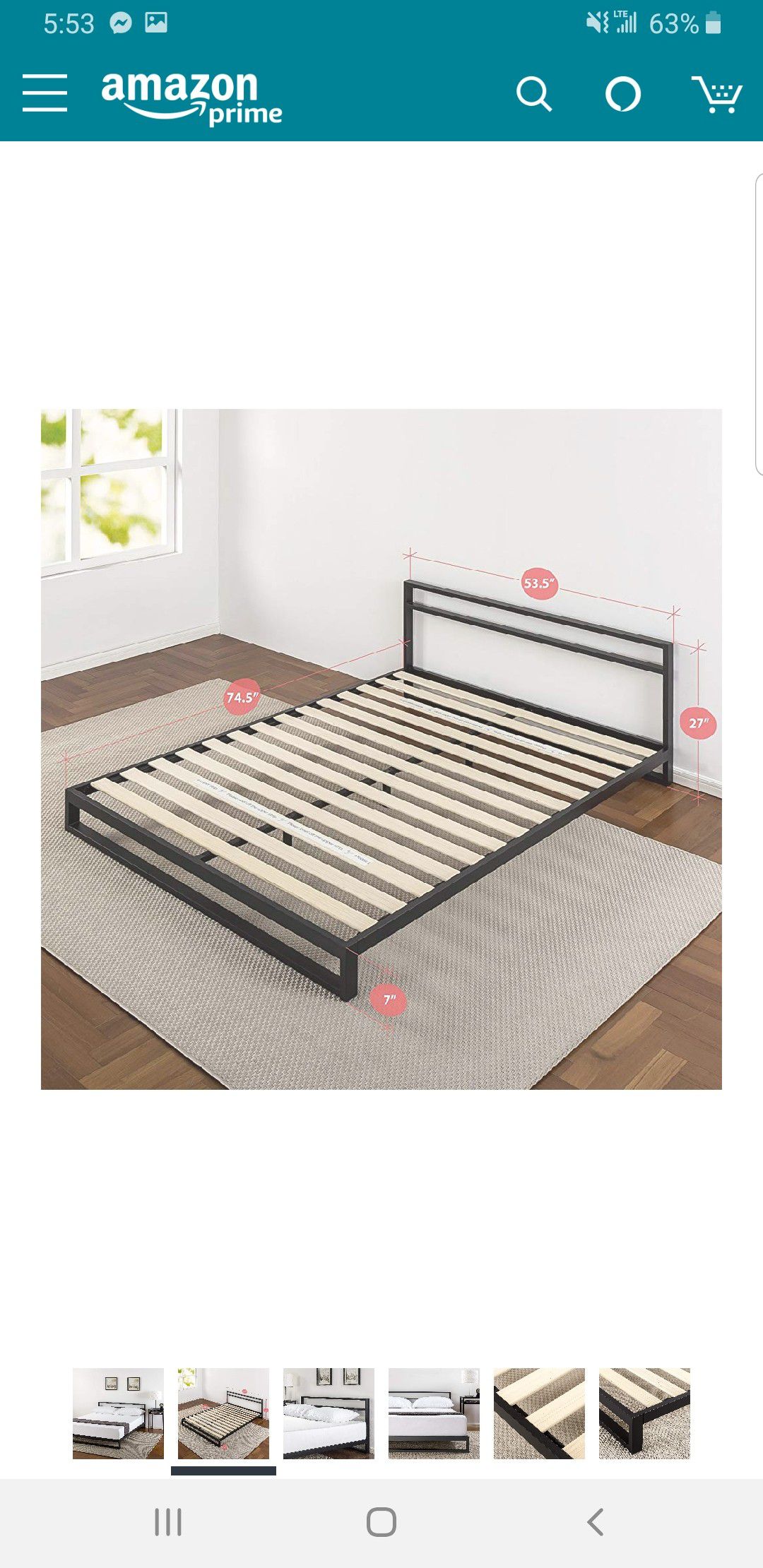 Full size platform bed frame with headboard.. BRAND NEW..can deliver