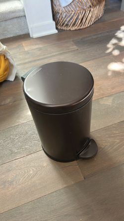 Small Brown Step Trash Can