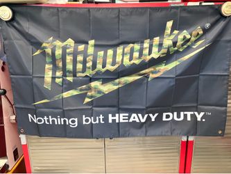 Milwaukee Power Tools Logo Flag 3x5 FT camo nothing but Heavy Duty