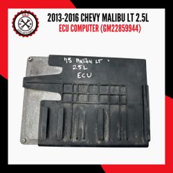 2013 To 2016 CHEVY MALIBU LT 2.5L ECU COMPUTER