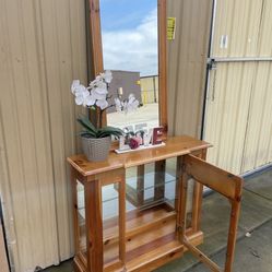 Entryway Cabinet With Mirror 