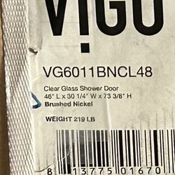 VIGO Clear Glass Shower 46"L x 30-1/4"W x 73-3/8" H / Weight-219 Lbs